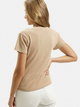 T-shirt damski bawełniany Cross Jeans 56160-383 XL Beżowy (8697319731699) - obraz 2