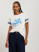 T-shirt damski bawełniany Cross Jeans 56167-028 S Ecru (8697319731965) - obraz 1