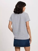 T-shirt damski bawełniany w paski Cross Jeans 56169-008 XL Biały (8697319732047) - obraz 2