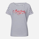 T-shirt damski bawełniany w paski Cross Jeans 56169-008 XL Biały (8697319732047) - obraz 6
