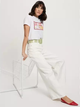 T-shirt damski bawełniany z nadrukiem Cross Jeans 56184-008 S Biały (8697319732511) - obraz 3