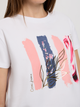 T-shirt damski bawełniany z nadrukiem Cross Jeans 56187-008 L Biały (8697319732689) - obraz 4
