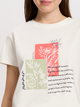 T-shirt damski bawełniany z nadrukiem Cross Jeans 56188-028 XS Ecru (8697319732702) - obraz 4