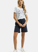 T-shirt damski bawełniany z nadrukiem Cross Jeans 56210-071 XL Błękitny (8697319733242) - obraz 3