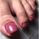 Накладные ногти для ног Nail дымчатые лиловые, форма квадрат, 24 шт - изображение 1
