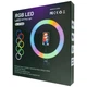 Кольцевая светодиодная LED лампа RGB-260 26см Разноцветная с держателем для контента USB управления на проводе + Штатив - изображение 2