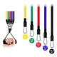 Набор эспандеров для фитнеса в чехле многофункциональный 5 жгутов Power Resistance Bands - изображение 14