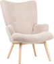 Fotel tapicerowany Homla MOSS TEDDY BOUCLE 70 x 95 cm Beige (5904183828527) - obraz 1
