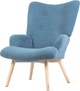 М'яке крісло Homla MOSS TEDDY BOUCLE 70 x 95 см Blue (5904183828541) - зображення 2