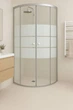 Душова кабіна без піддону KO&PO 7122-7 90х90х180 см прозоре скло з матовим малюнком (С15089) - зображення 2