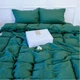 Простынь на резинке MirSon односпальная 70x190+10 см Natural Linen Green Apple Лен (2200007102556) - изображение 3