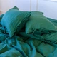 Простынь на резинке MirSon односпальная 70x190+10 см Natural Linen Green Apple Лен (2200007102556) - изображение 5