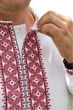 Семейные вышиванки для папы и сыночка Козацкие парные льняные 518020411 лен мужская (L)96-100 для мальчика 110см белые (515050411110) - изображение 4