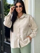 Стильна oversize сорочка на кнопках casual INNOE 300055-1, р. 50/52 Бежевий - изображение 1