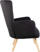 Fotel tapicerowany Homla MILLS 75 x 79 x 102 cm Black (5904183859569) - obraz 3