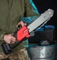 Пила електрична ланцюгова акумуляторна ручна M-9020 2 акумулятори шина 12 для дому, дачі, саду, ремонту, будівництва, демонтажу, майстерні, гаража, складу - зображення 2