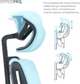Кресло компьютерное офисное эргономичное OfficePro Harmony OC310-B-BL-BL Black/Blue - изображение 7