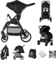 Wózek spacerowy Kidnort Sjölejon Czarny (5902983624141) - obraz 9