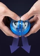 Кистьовий гіроскопічний тренажер для зап’ястя еспандер Gyroball з LED підсвічуванням синій - зображення 6