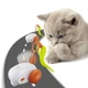 Іграшка мишка для котів рухома машинка з пір'ям Drift Pet Toy Car EG-611 Помаранчева - зображення 2