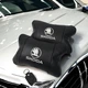 Автомобильные подушки на подголовник Skoda из натуральной кожи, 2 шт - изображение 5