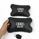Набор автодушки 2шт на подголовник Audi / Ауди из натуральной кожи черная / Подголовник в машину - изображение 2