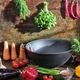 Казан чугунный узбецький с крышкой-сковородой Maysternya V15CP 15 л 40 см черный - изображение 2