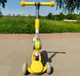 Детский самокат трехколесный Skyper для детей с подсветкой колес деки и мелодиями Детские трехколесные самокаты Желтый - изображение 5