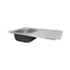 Кухонна мийка нержавіюча з крилом для сушки Lidz 7848 0,8мм Satin (LIDZ7848SAT) - зображення 12