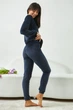 Жіноча піжама з довгим рукавом однотонна 0285/289 dark blue Barwa 2XL blue (6000003402171) - изображение 2