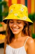 Двостороння панамка Fashion P0039-Y 56-58 Чорний \ Жовтий - изображение 4