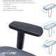 Крісло комп'ютерне офісне ергономічне OfficePro Balance OC620-B-DG-DG Black/Dark Gray - зображення 8