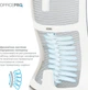 Кресло компьютерное офисное эргономичное Officepro Balance OC620-W-LG-LG White/Light Gray - изображение 15