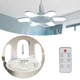 Стельова люстра-вентилятор Ceiling Fan LK-67 з LED-підсвіткою, 6 ламп E27, пульт ДУ, 60 Вт — для кухні, спальні, вітальні - зображення 2