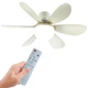 Стельовий вентилятор з підсвіткою Ceiling Fan LK-63 52 см, 40 Вт, 6 лопатей, з пультом ДК, 3 швидкості, регульована яскравість, цоколь E27 — для спальні, вітальні та кухні - зображення 1