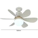 Стельовий вентилятор з підсвіткою Ceiling Fan LK-63 52 см, 40 Вт, 6 лопатей, з пультом ДК, 3 швидкості, регульована яскравість, цоколь E27 — для спальні, вітальні та кухні - зображення 2