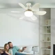 Стельовий вентилятор з підсвіткою Ceiling Fan LK-63 52 см, 40 Вт, 6 лопатей, з пультом ДК, 3 швидкості, регульована яскравість, цоколь E27 — для спальні, вітальні та кухні - зображення 5