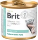 Вологий беззерновий корм Brit Veterinary Diet Struvite для котів при захворюваннях сечовивідних шляхів, індичка і горох 200 г (8595602549863)A - изображение 1