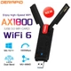 Двуххдиапазонный USB Wi-Fi 6 адаптер FENVI FV-AX1801D 1800 Mbps Dual Band 2.4G/5G с двумя антеннами - изображение 3