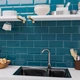 Плитка кабанчик для стен Golden Tile Metrotile 10x20 синяя глянцевая - изображение 2