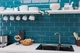 Плитка кабанчик для стен Golden Tile Metrotile 10x20 синяя глянцевая - изображение 3