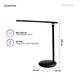 Настольная лампа ColorWay 4W with built-in battery 1800 mAh USB in/out 5V*1A, black (CW-DL02B-B) - изображение 8