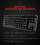 Клавиатура игровая механическая проводная USB с подсветкой 87 клавиш HAVIT HV-KB435L-LED Синие свитчи - изображение 4