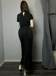 Комбинезон женский нарядный чёрный MKAD2133-1 40 - 44, Чорний - изображение 4