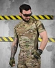 Тактичний літній еластичний костюм 3 в 1 вітровка, штани, футболка Combat Force Multicam M - зображення 6