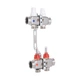 Коллектор для теплого пола ICMA 2 контура с расходомерами 1"/3/4" №К073 87K073179PG32QU - изображение 2