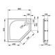 Поддон для душевой кабины DEVIT Universal 90x90x13.5см пятиугольный искусственный камень c сифоном белый FTR4209 - изображение 2
