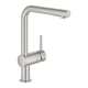 Cмеситель для кухни с выдвижной лейкой GROHE Minta сатин металл 30274DC0 - изображение 1