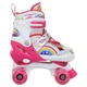 Роликовые коньки раздвижные ролики квады Banwei Sports 176 размер 35-38 White-Pink - изображение 4