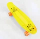 Скейт Пенни борд Best Board прозрачная дека со светом, колёса PU со светом, зарядка USB. Yellow (04526) - изображение 1